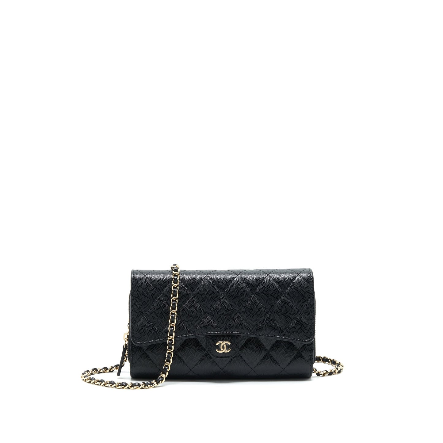 Chanel 3 In 1 Wallet On Chain Black Caviar L