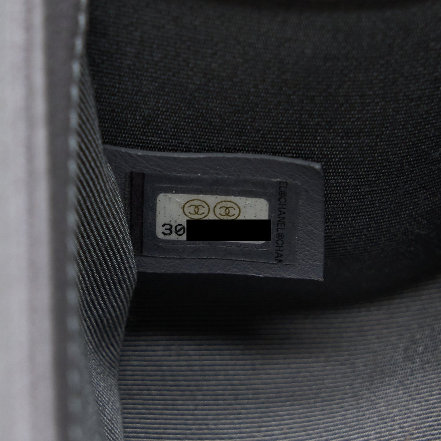 Chanel Small Boy Bag Caviar Grey L