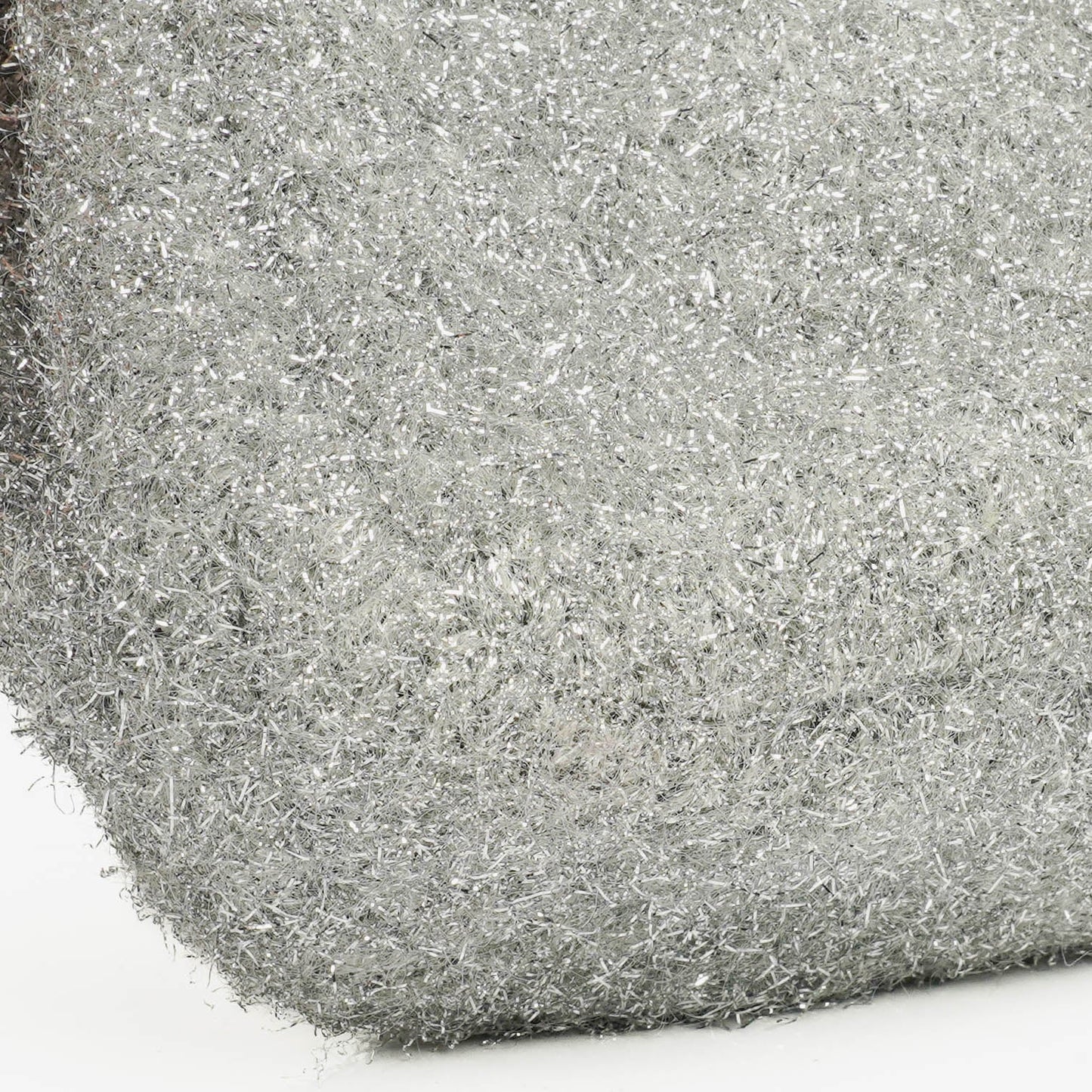 Chanel Silver Quilted Knit Pluto Glitter Medium Flap Bag