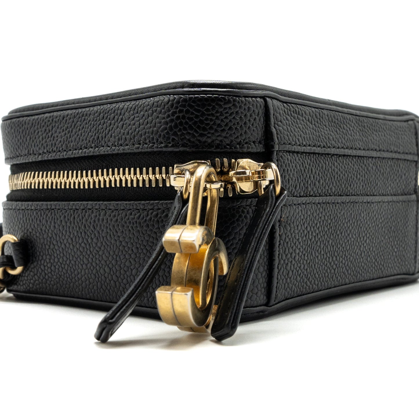 Chanel mini filigree vanity case Caviar black
