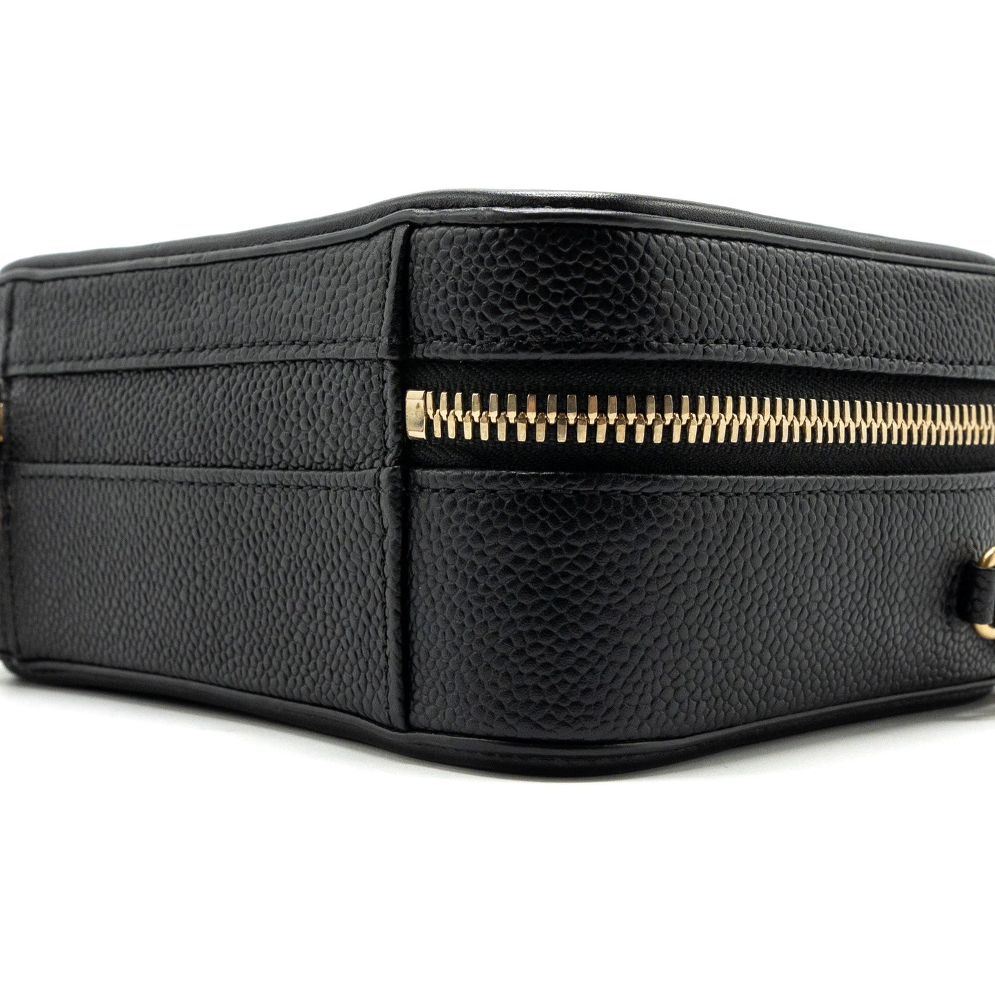 Chanel mini filigree vanity case Caviar black