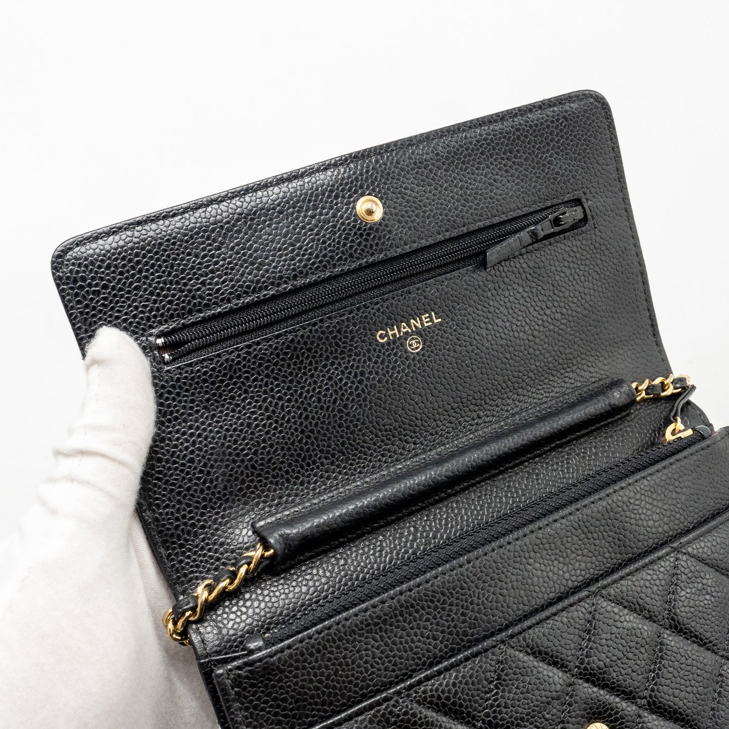 Chanel Classic Wallet On Chain Caviar Black