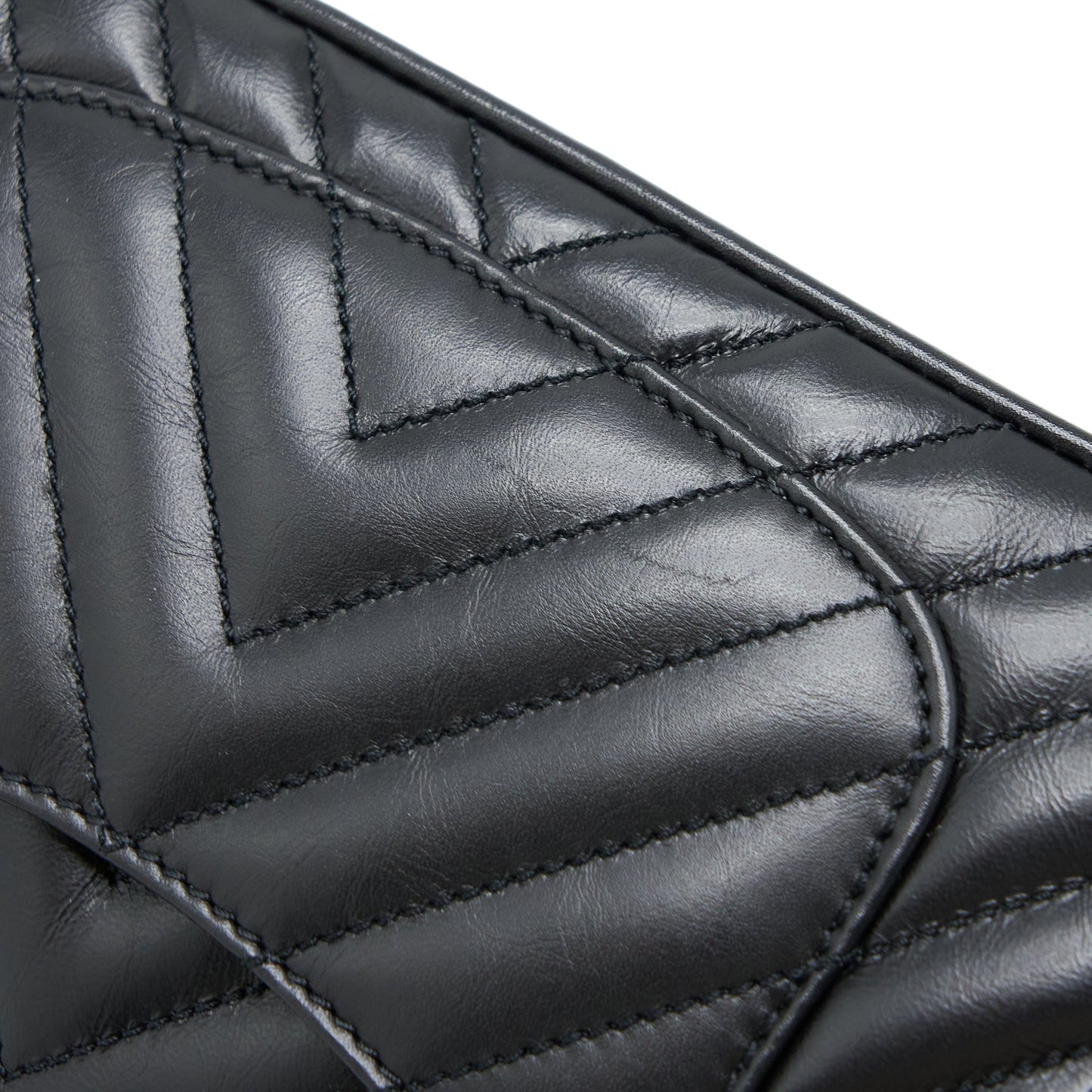Chanel 2.55 Reissue Mini Chevron Flap Bag Aged Calfskin  Black