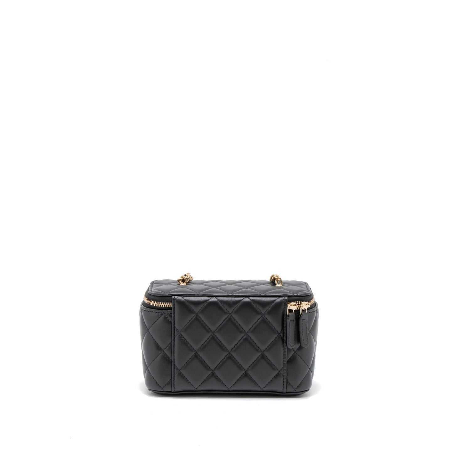 Chanel 23C Pearl Crush Long Vanity Lambskin Black Brushed  (Microchip)