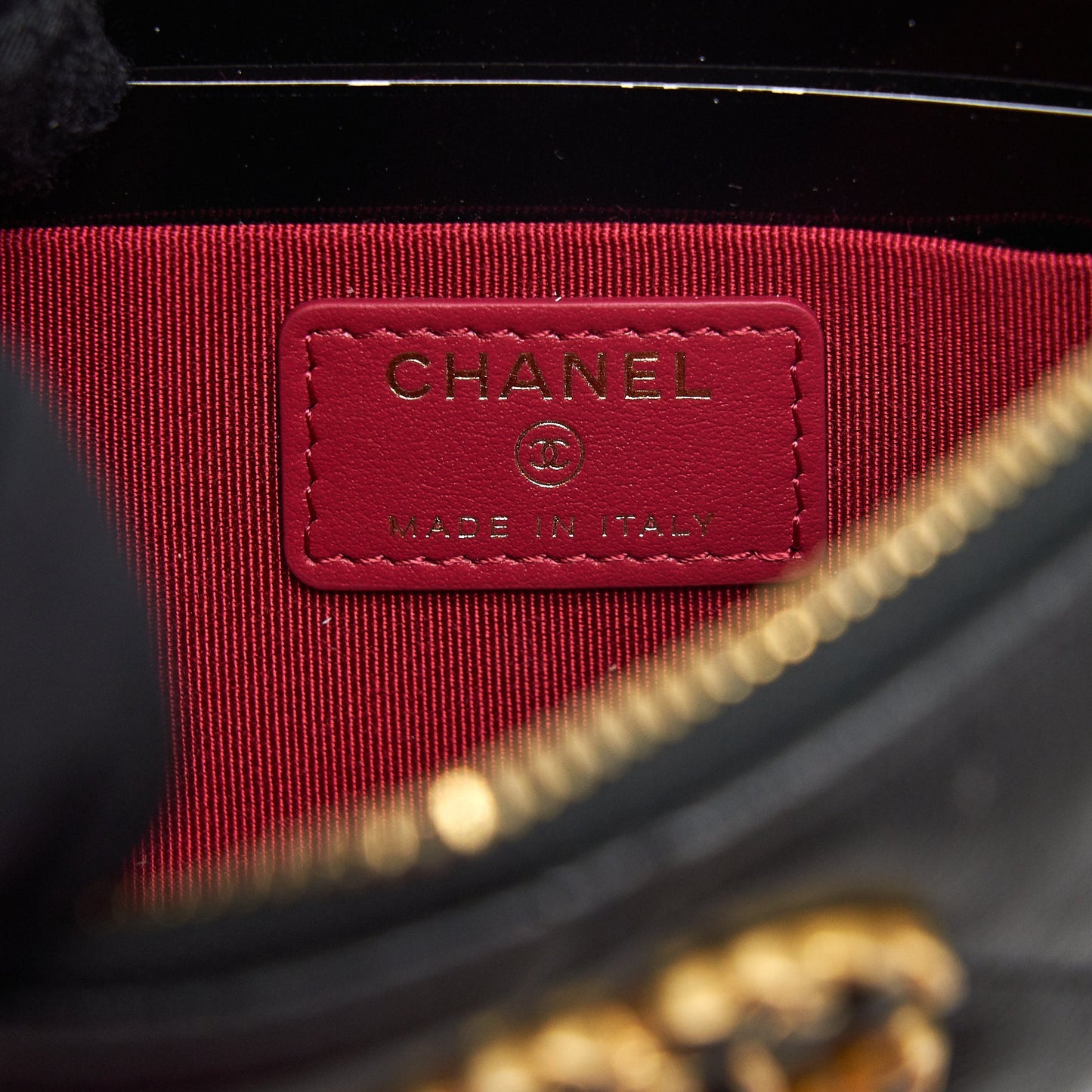 Chanel 19 Small pouch Goatskin Black