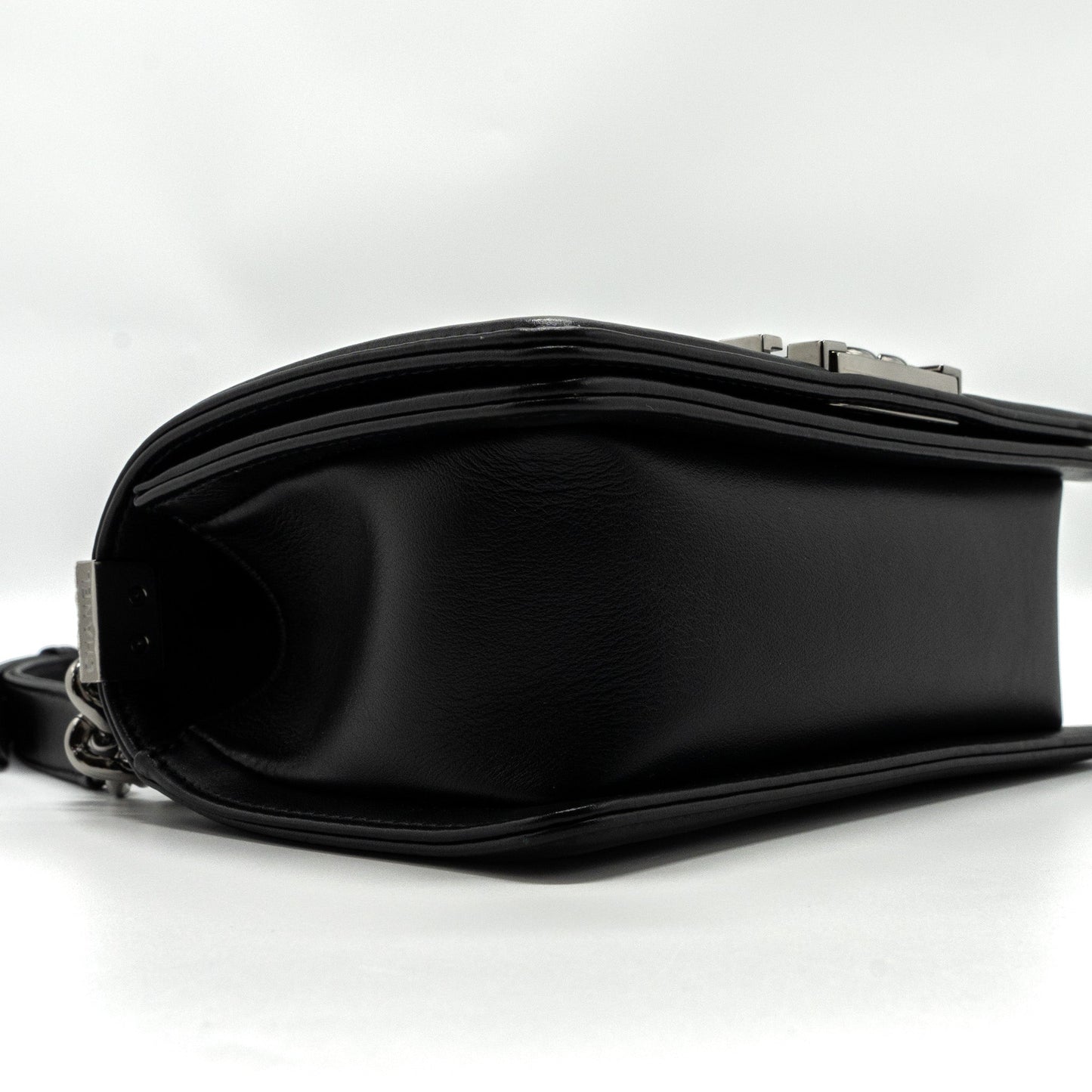 Chanel Small Boy Bag Calfskin Black  (microchip)