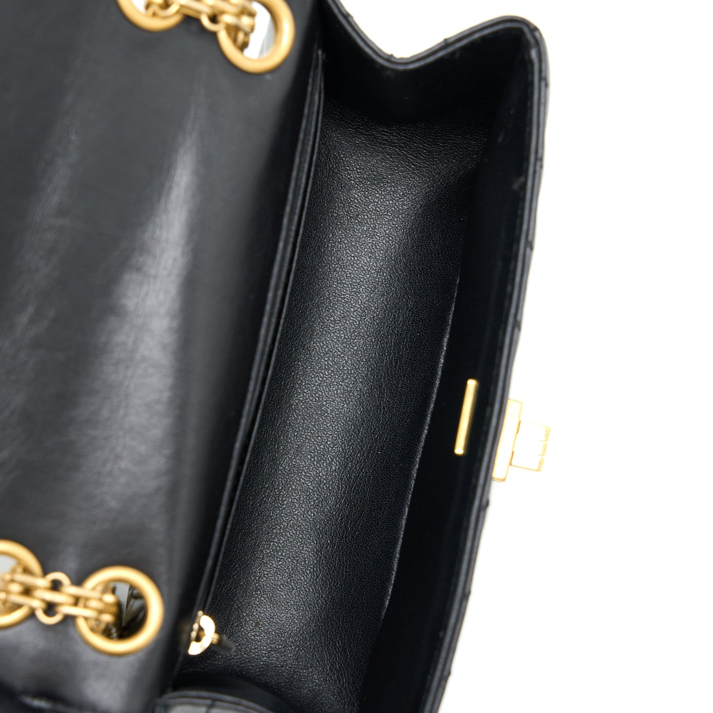 Chanel 2.55 Reissue Mini Chevron Flap Bag Aged Calfskin  Black