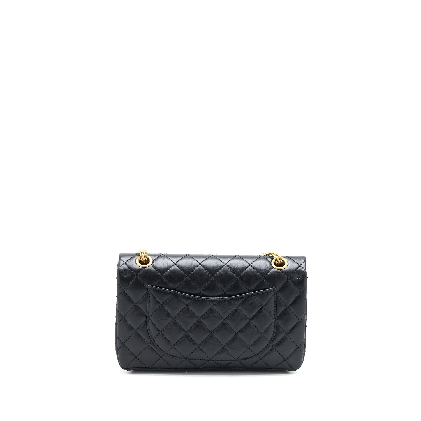 Chanel Small 2.55 225 Reissue Flap Bag Aged Calfskin Black Brushed