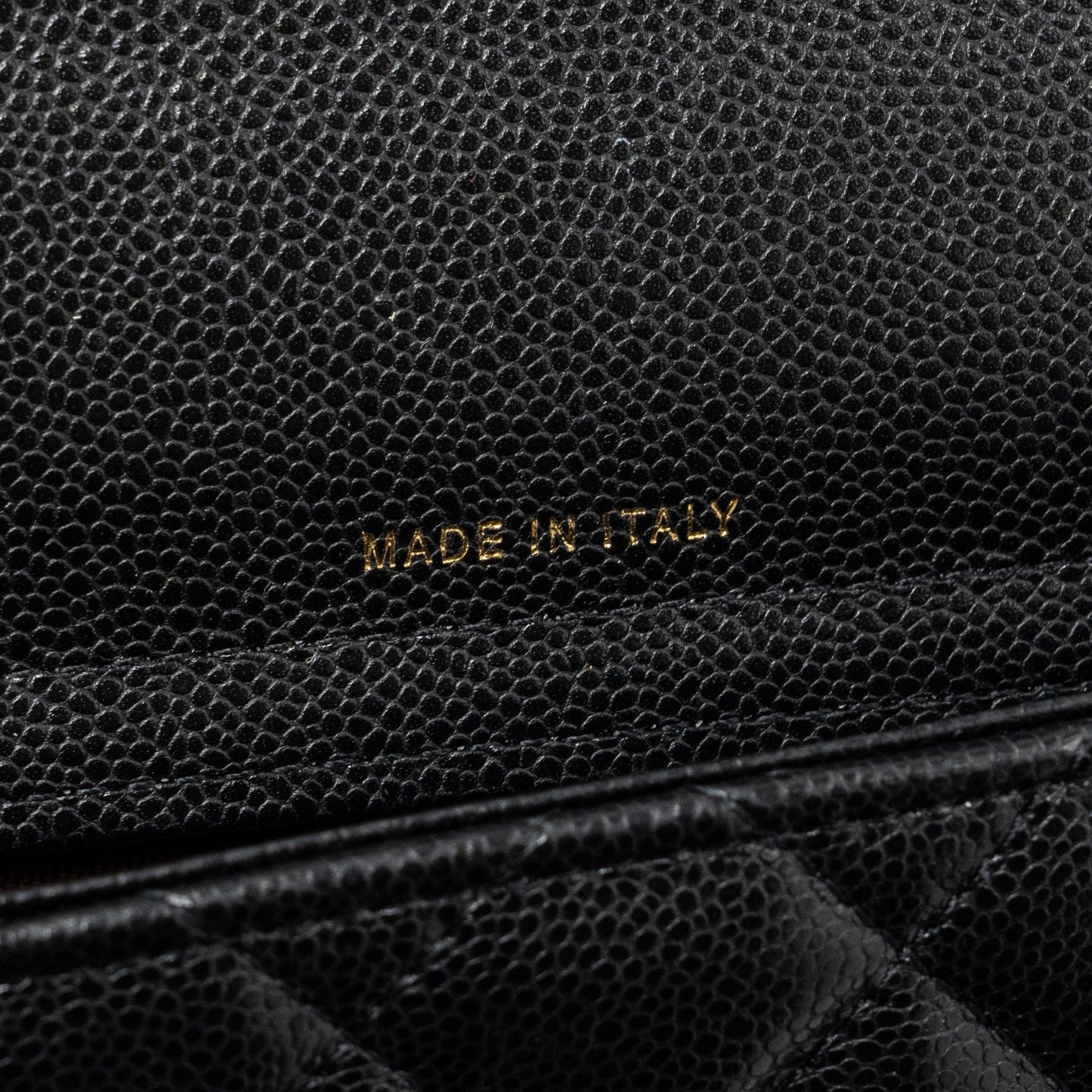 Chanel Double Pocket Wallet On Chain Caviar Black L(Microchip)