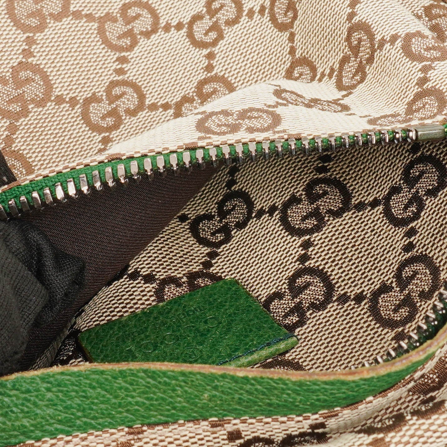 Gucci GG Multicolour Beige/Green Monogram Canvas Belt Bag