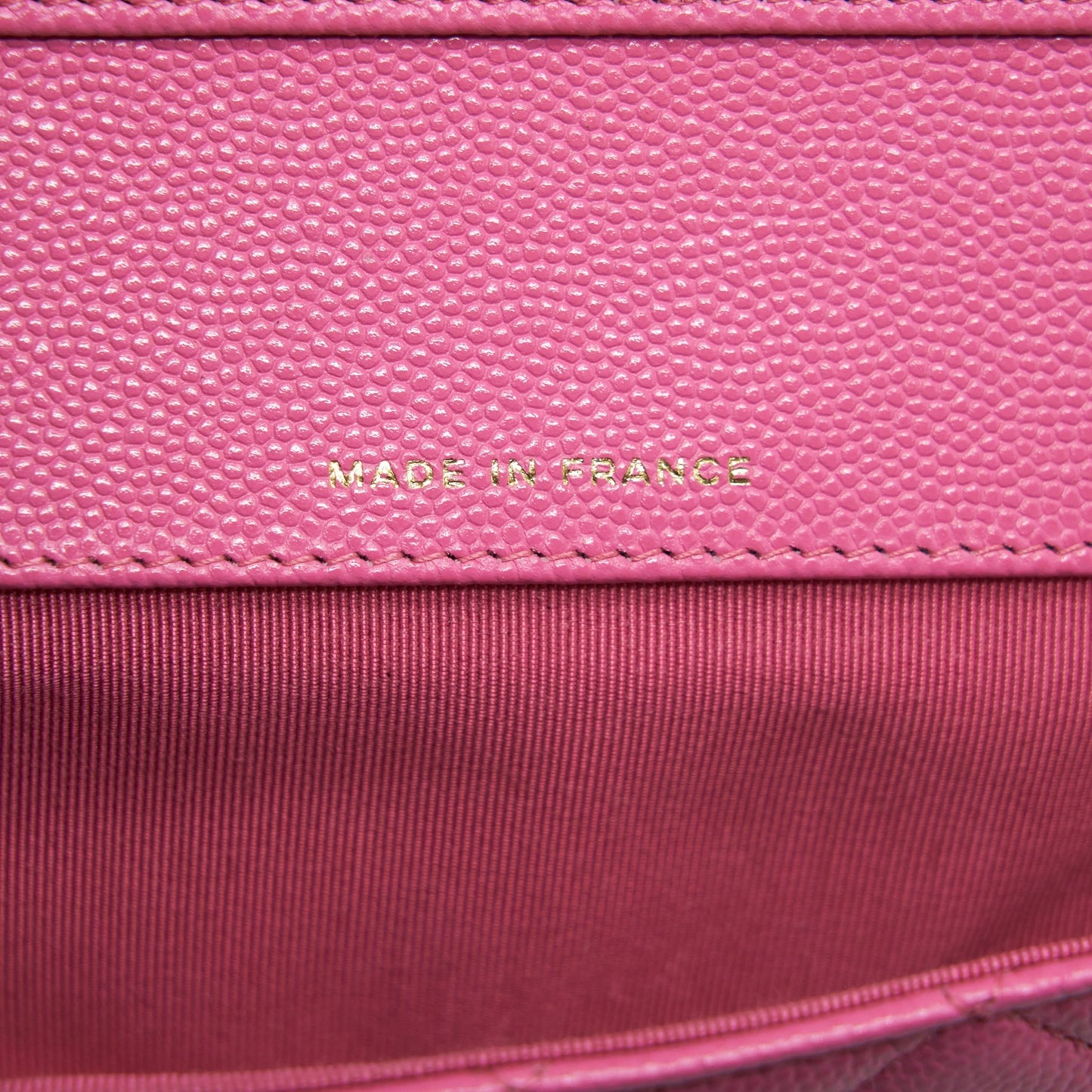 Chanel Glasses Case Flap Bag With Chain Caviar Pink L