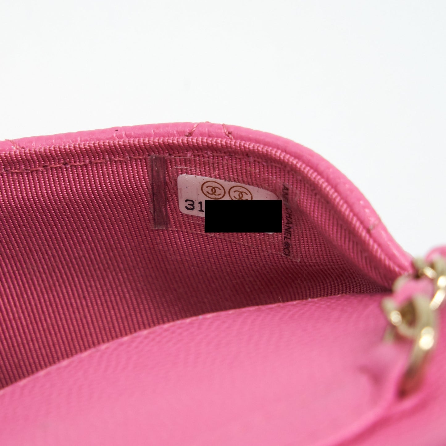 Chanel Glasses Case Flap Bag With Chain Caviar Pink L