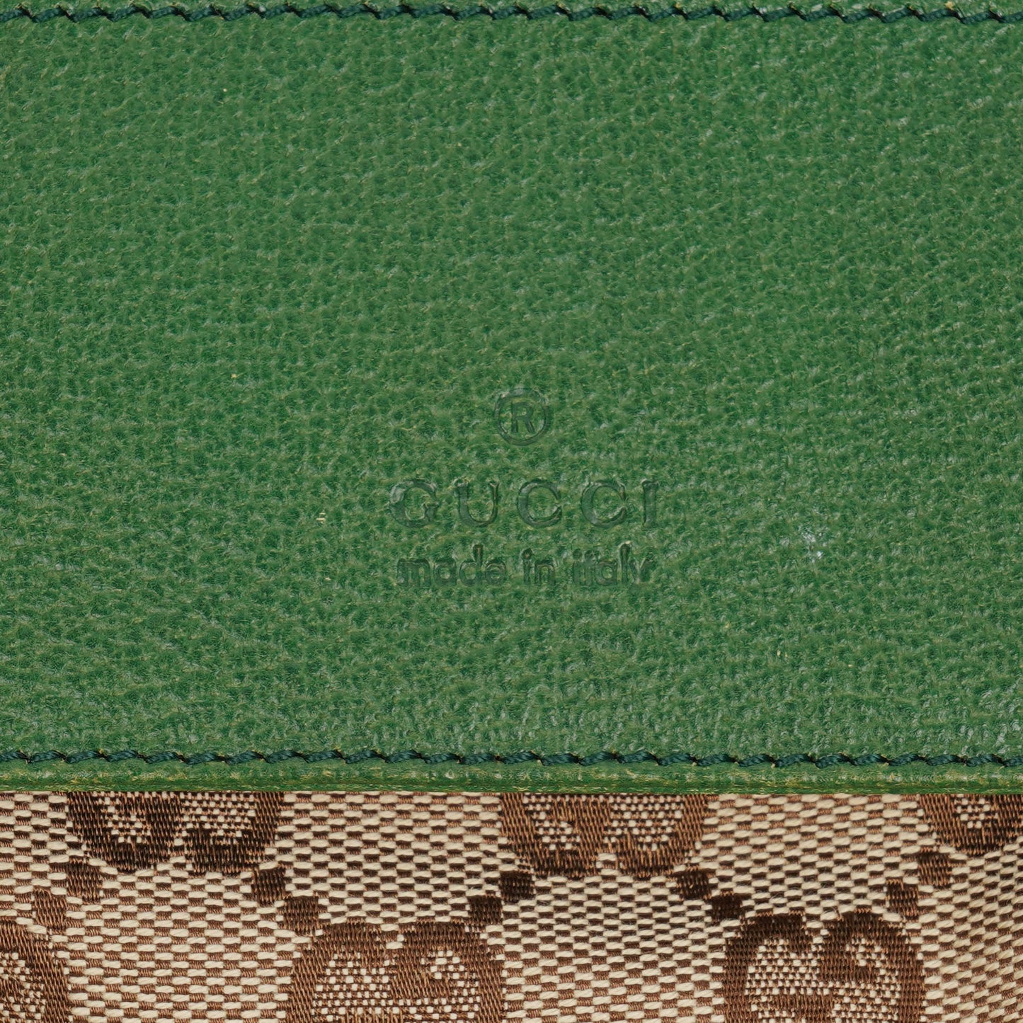 Gucci GG Multicolour Beige/Green Monogram Canvas Belt Bag