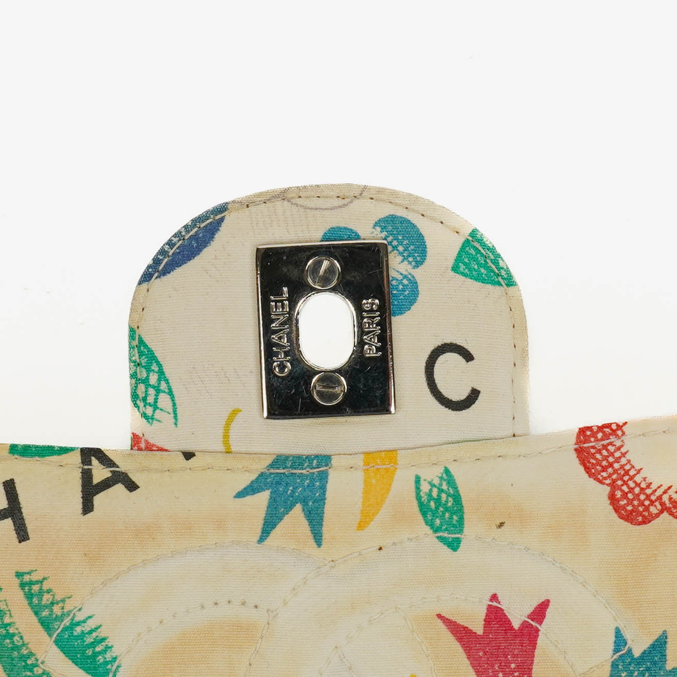 Chanel  Classic Floral Print Quilted Canvas Single Flap Bag