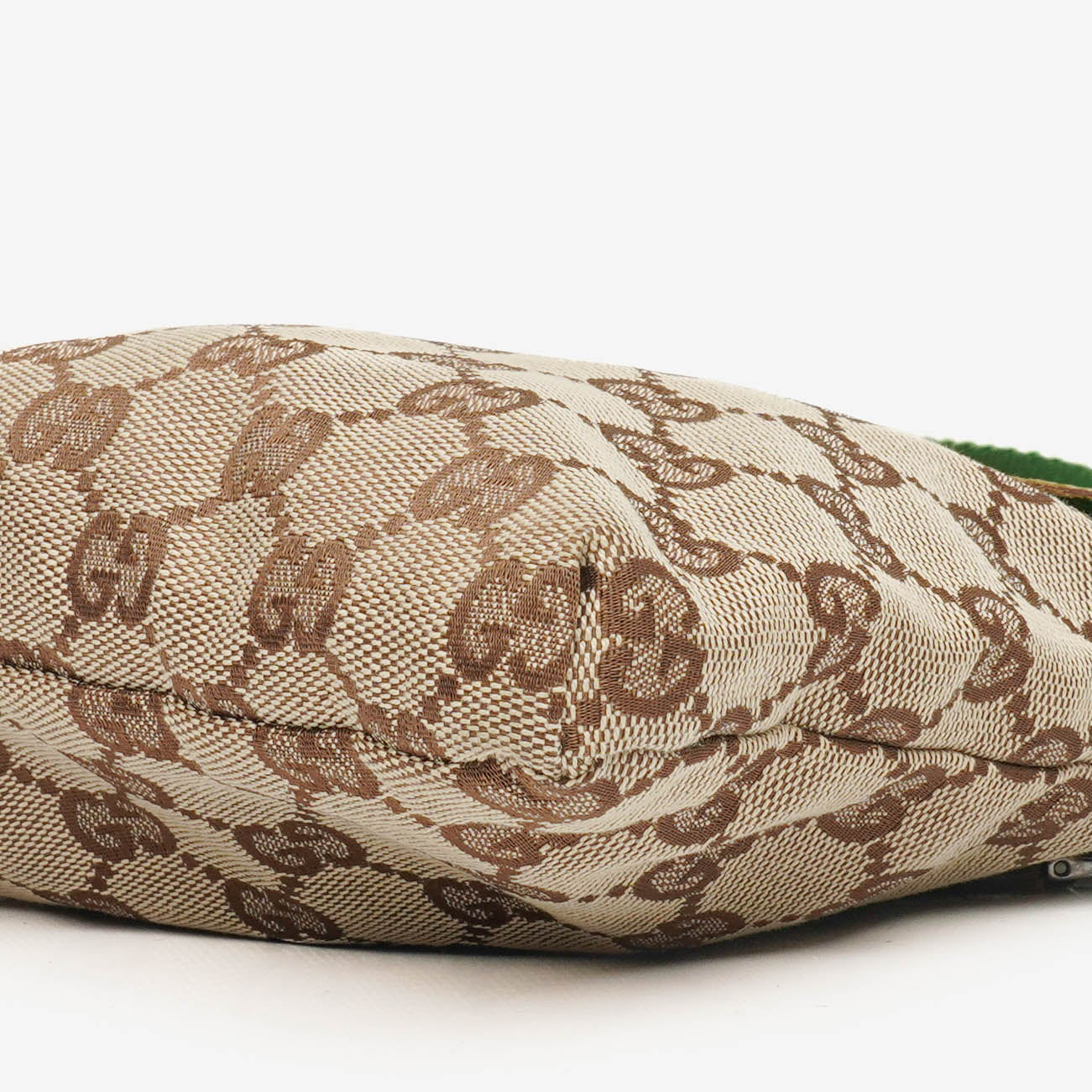 Gucci GG Multicolour Beige/Green Monogram Canvas Belt Bag