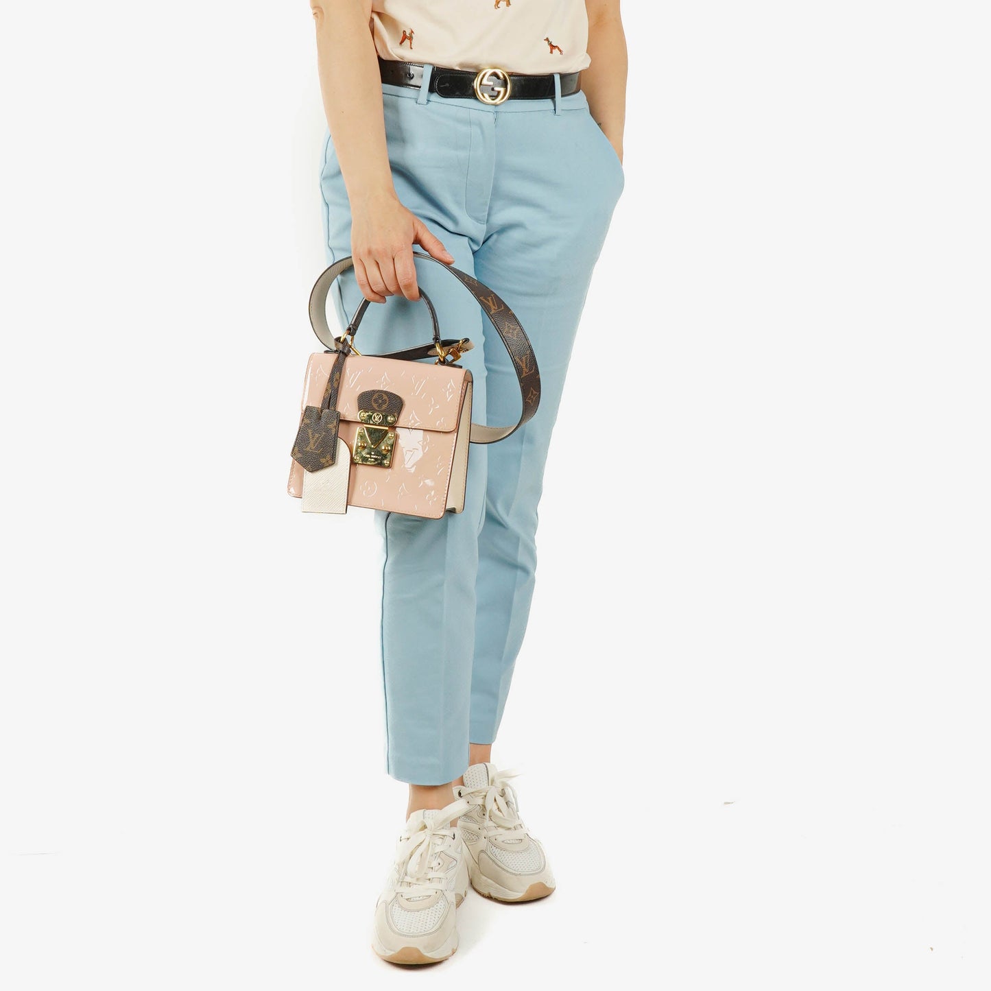 Louis Vuitton Rose Ballerine Vernis Epi Monogram Spring Street Bag