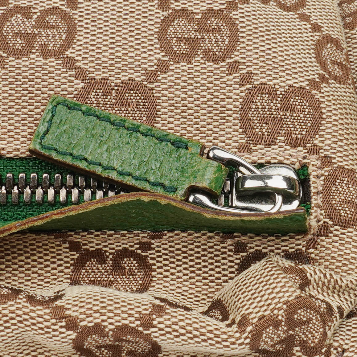 Gucci GG Multicolour Beige/Green Monogram Canvas Belt Bag
