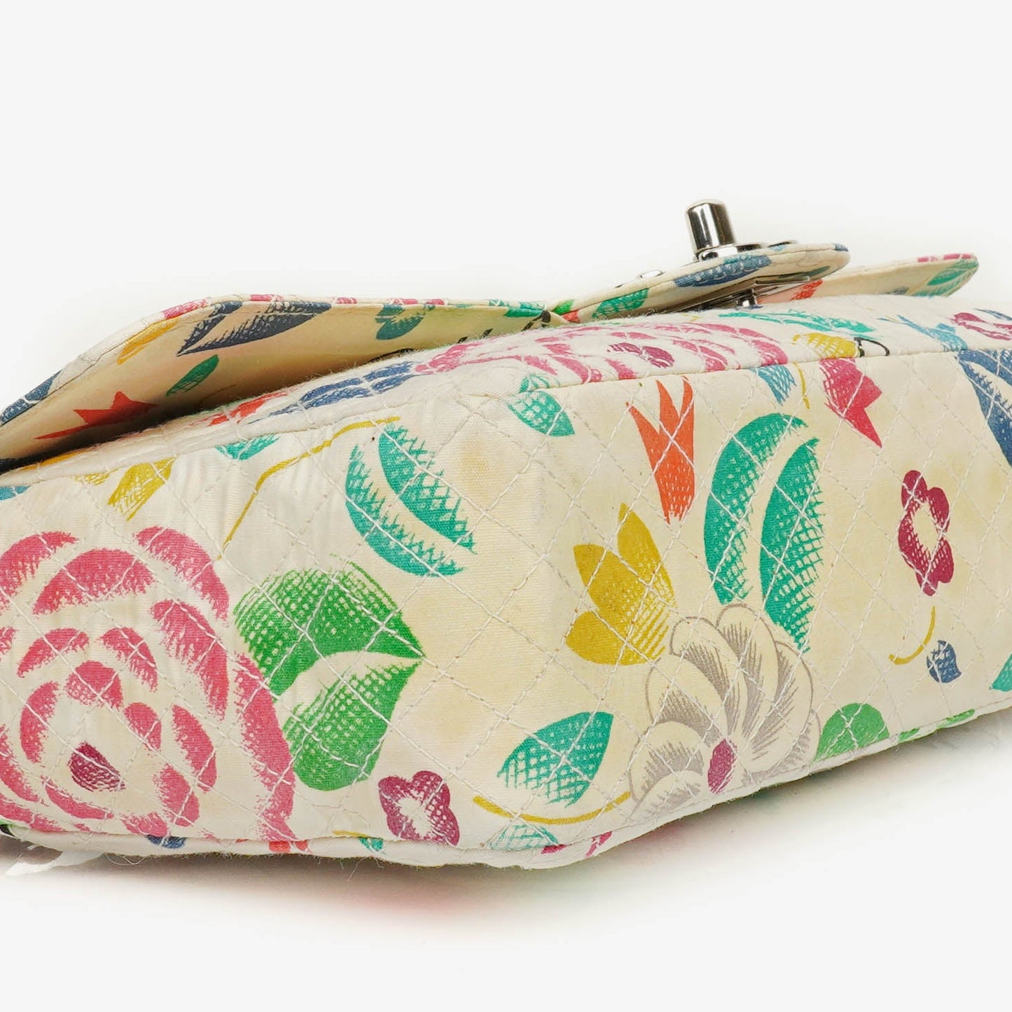 Chanel  Classic Floral Print Quilted Canvas Single Flap Bag
