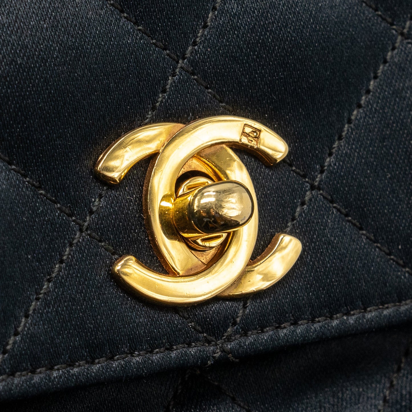 Chanel  Flap Bag Satin Black