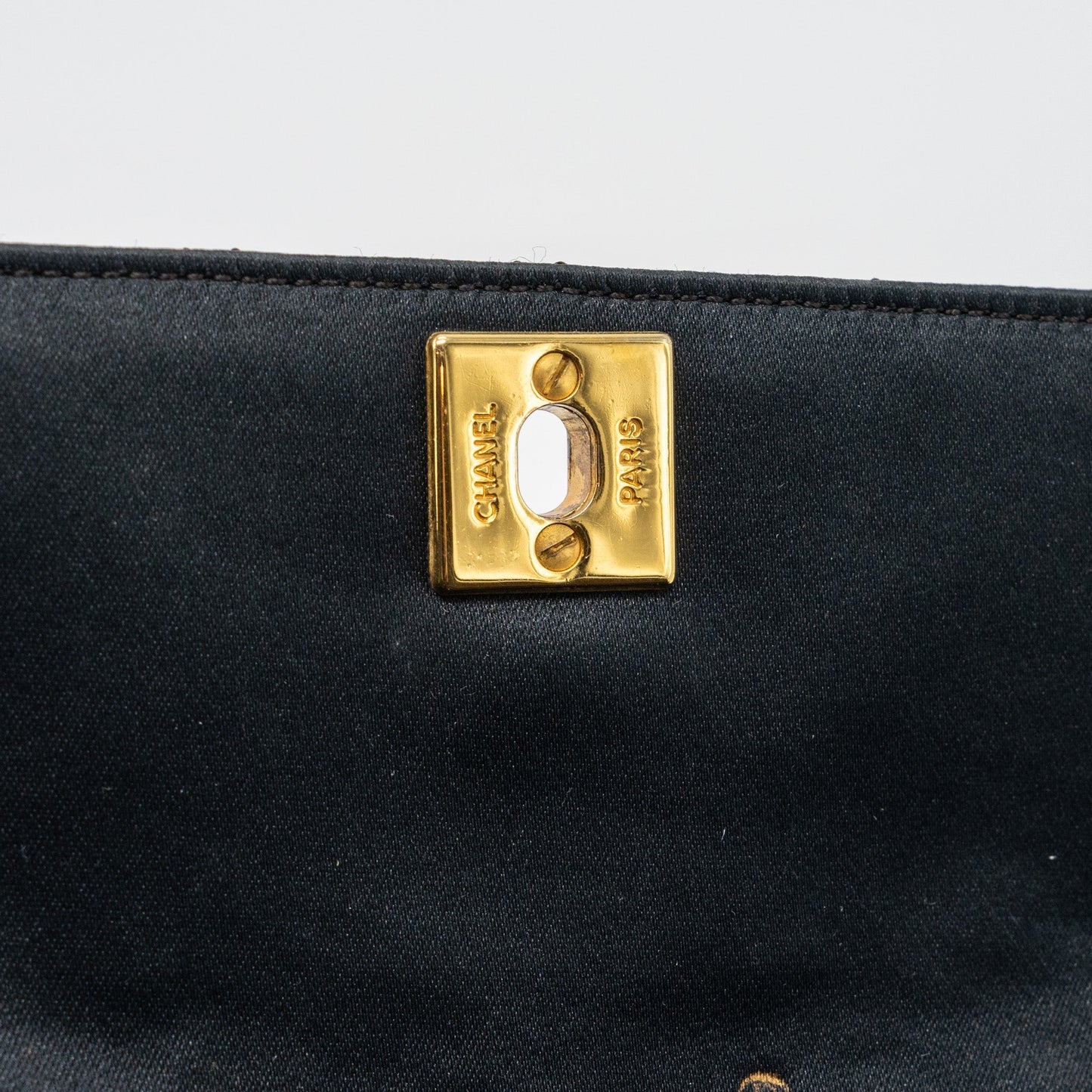 Chanel  Flap Bag Satin Black