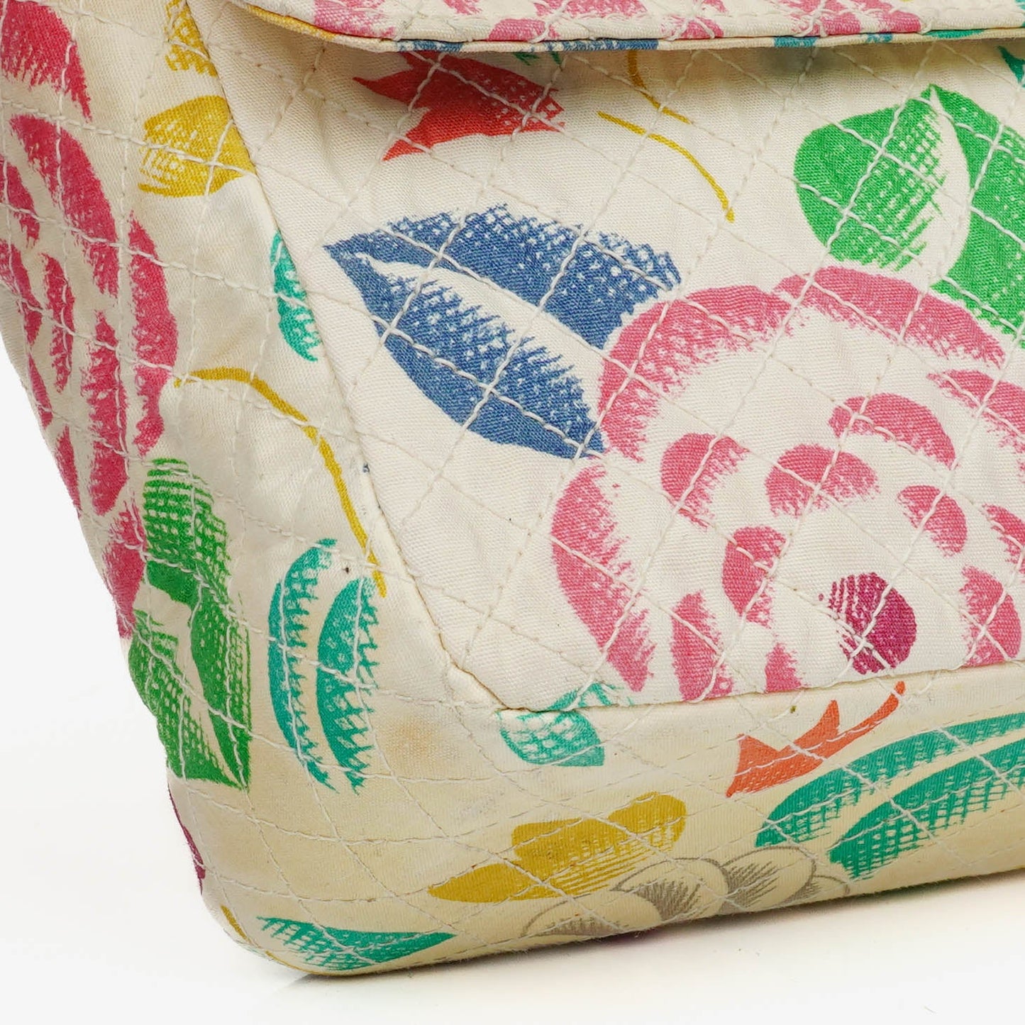 Chanel  Classic Floral Print Quilted Canvas Single Flap Bag