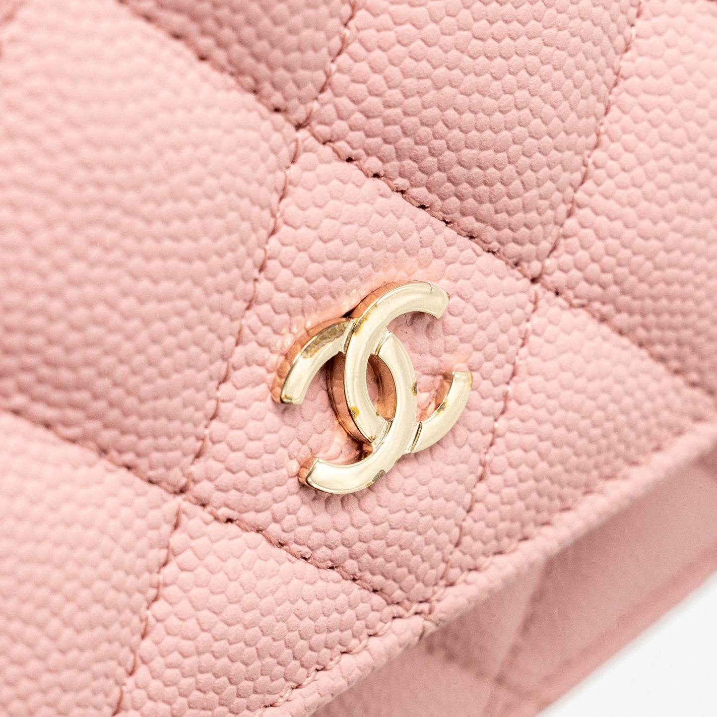 Chanel Classic Wallet on Chain Caviar Pink L (Microchip)