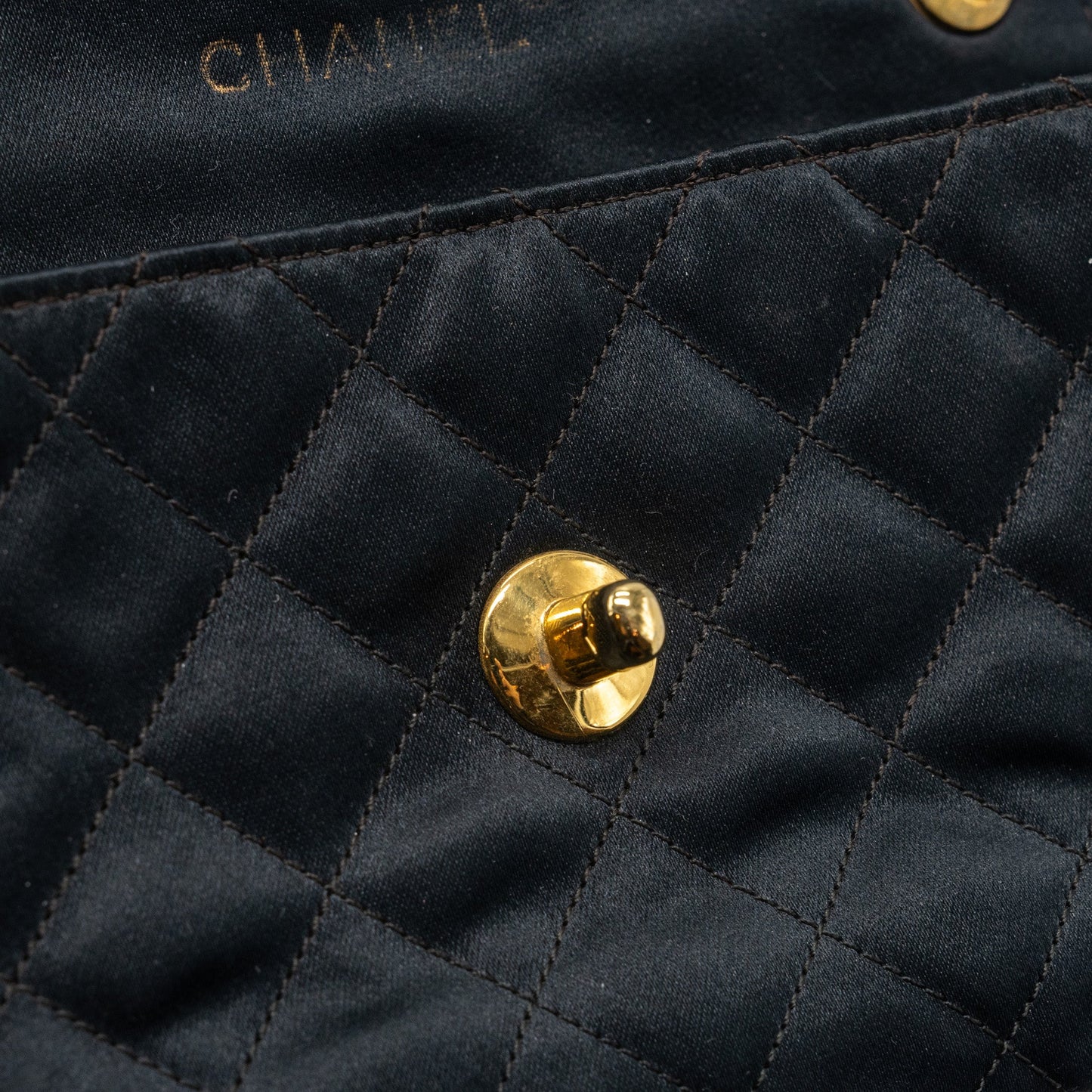 Chanel  Flap Bag Satin Black
