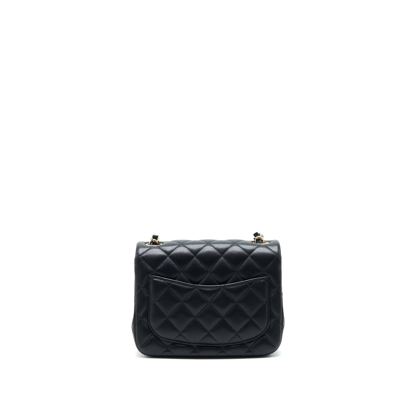 Chanel Mini Square Flap Bag Black Lambskin L