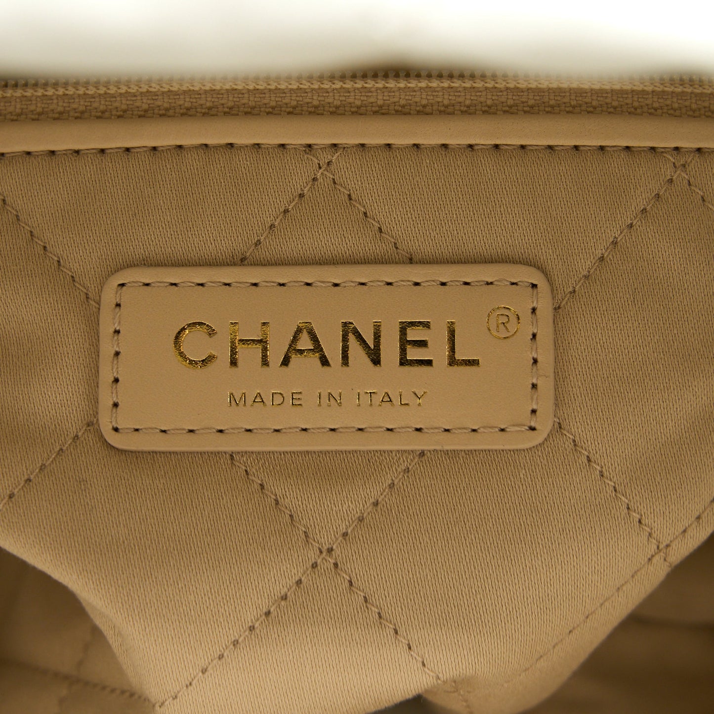Chanel Large 22 Bag Calfskin White Brushed  (Microchip)