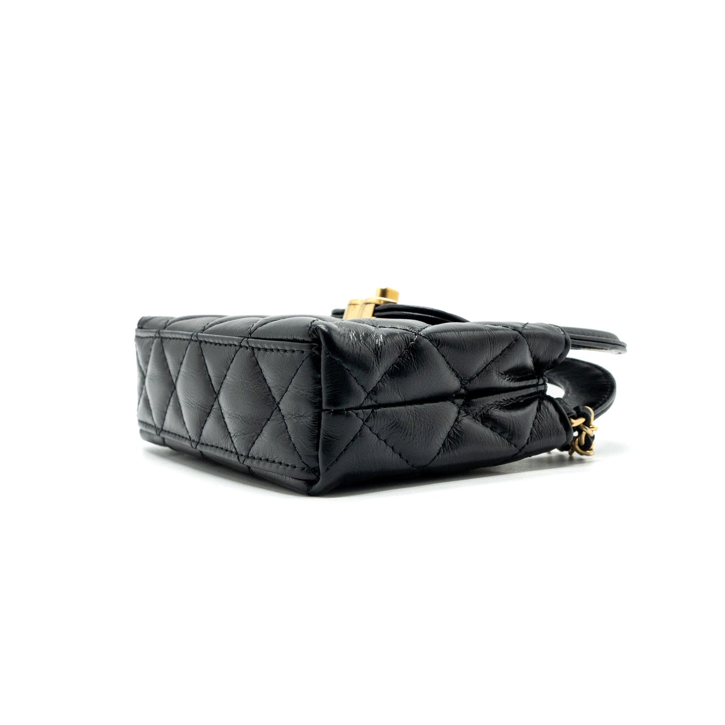 Chanel 23k Nano Shopping Tote Calfskin Black (microchip)