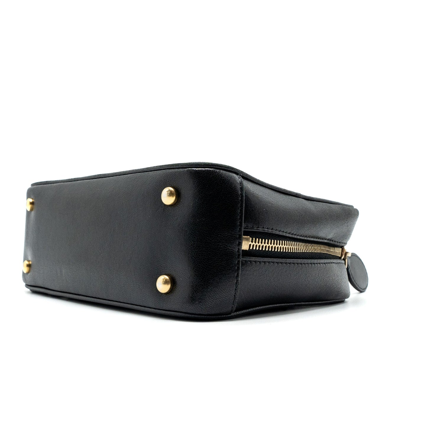 Chanel zipper camera chain bag lambskin black