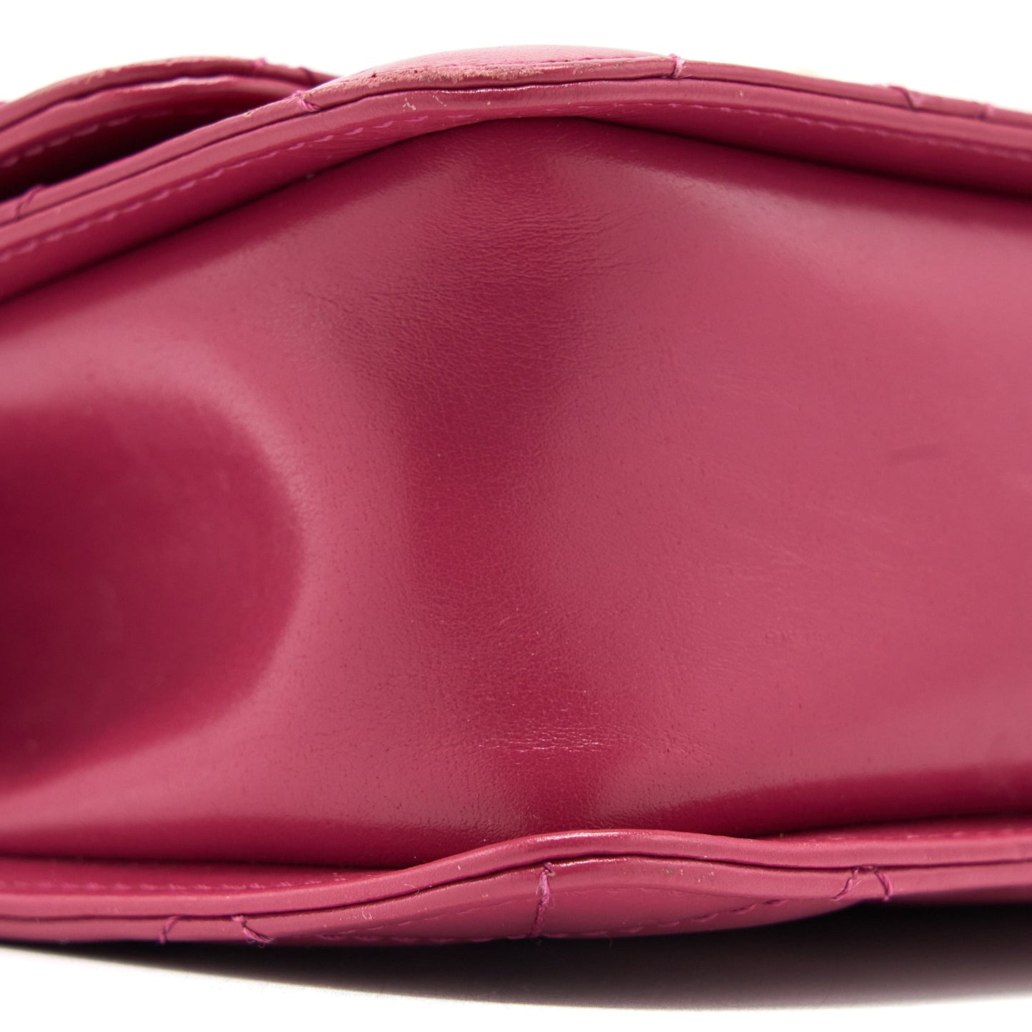 Chanel 21A Small Gold Crush Flap Bag Calfskin Raspberry Pink Brushed  (Microchip)