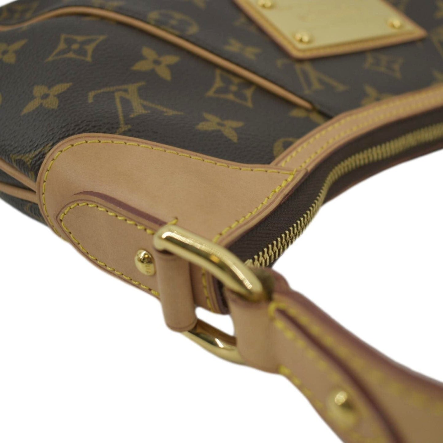 LOUIS VUITTON Thames PM Monogram Canvas Shoulder Bag Brown