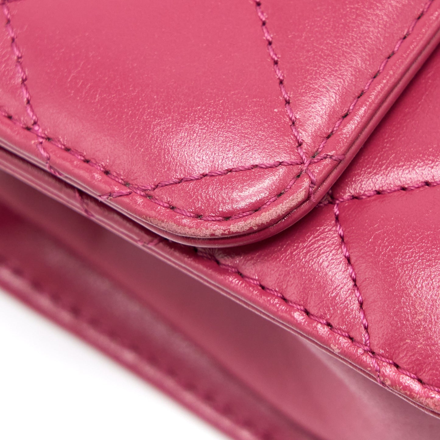 Chanel 21A Small Gold Crush Flap Bag Calfskin Raspberry Pink Brushed  (Microchip)