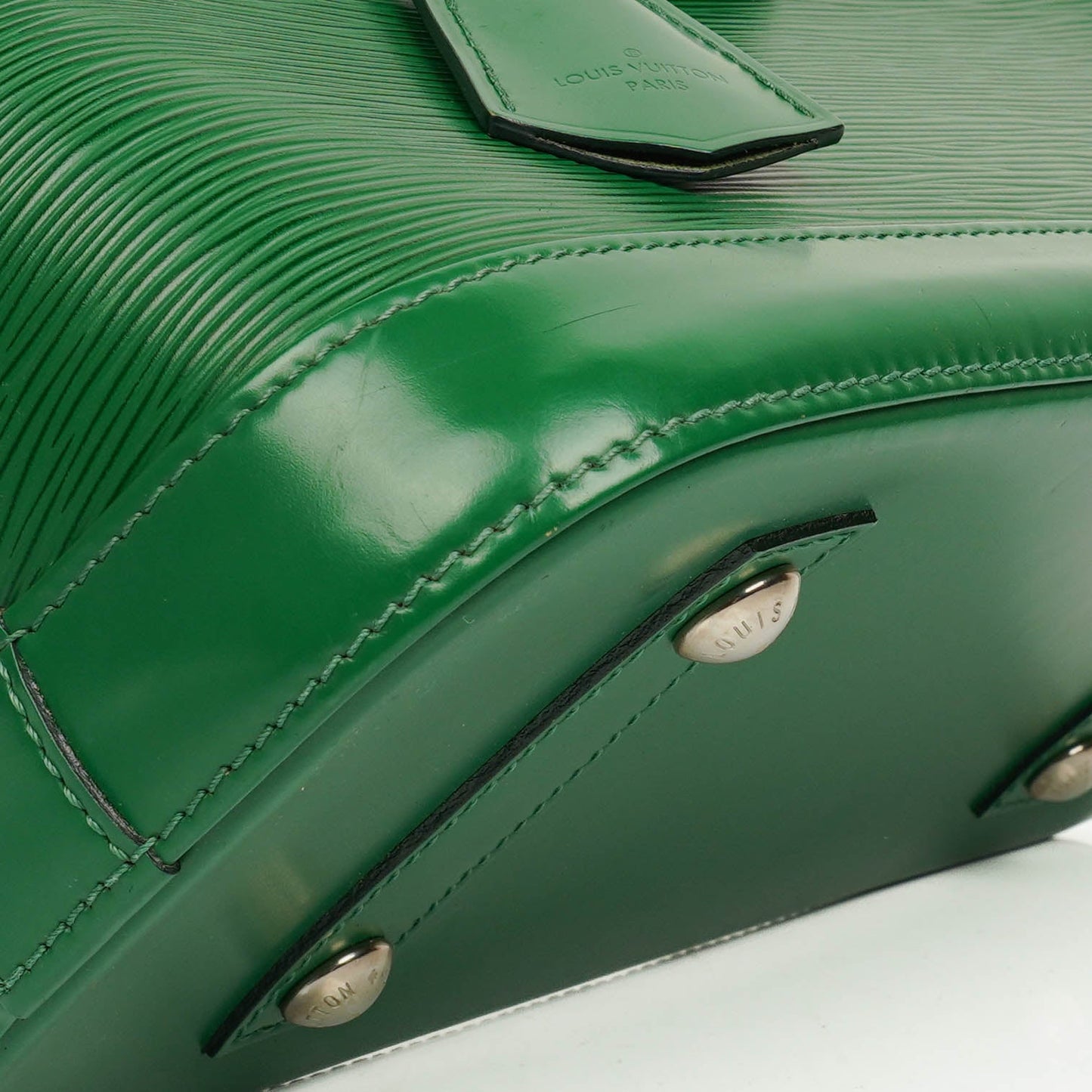 Louis Vuitton Green Epi Leather Alma PM Handbag