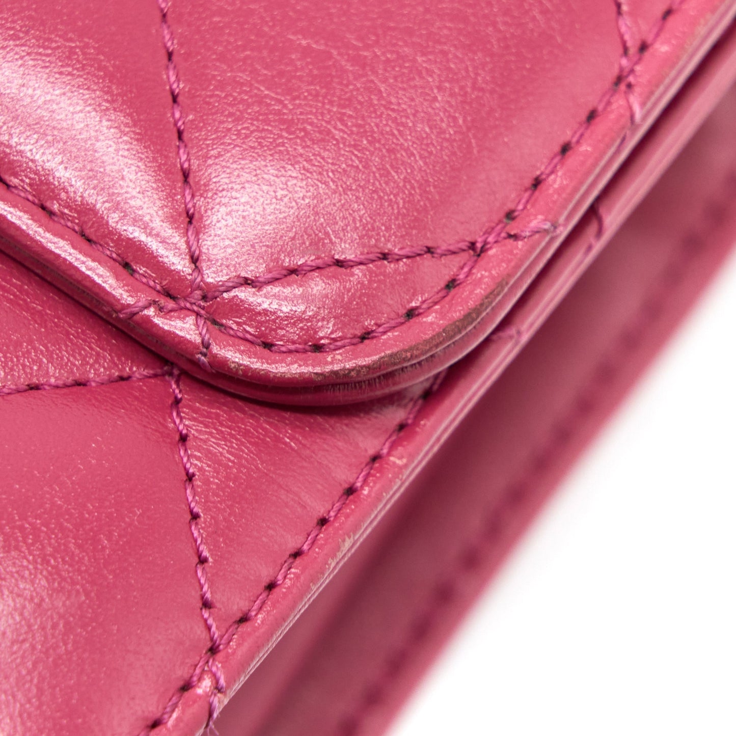 Chanel 21A Small Gold Crush Flap Bag Calfskin Raspberry Pink Brushed  (Microchip)