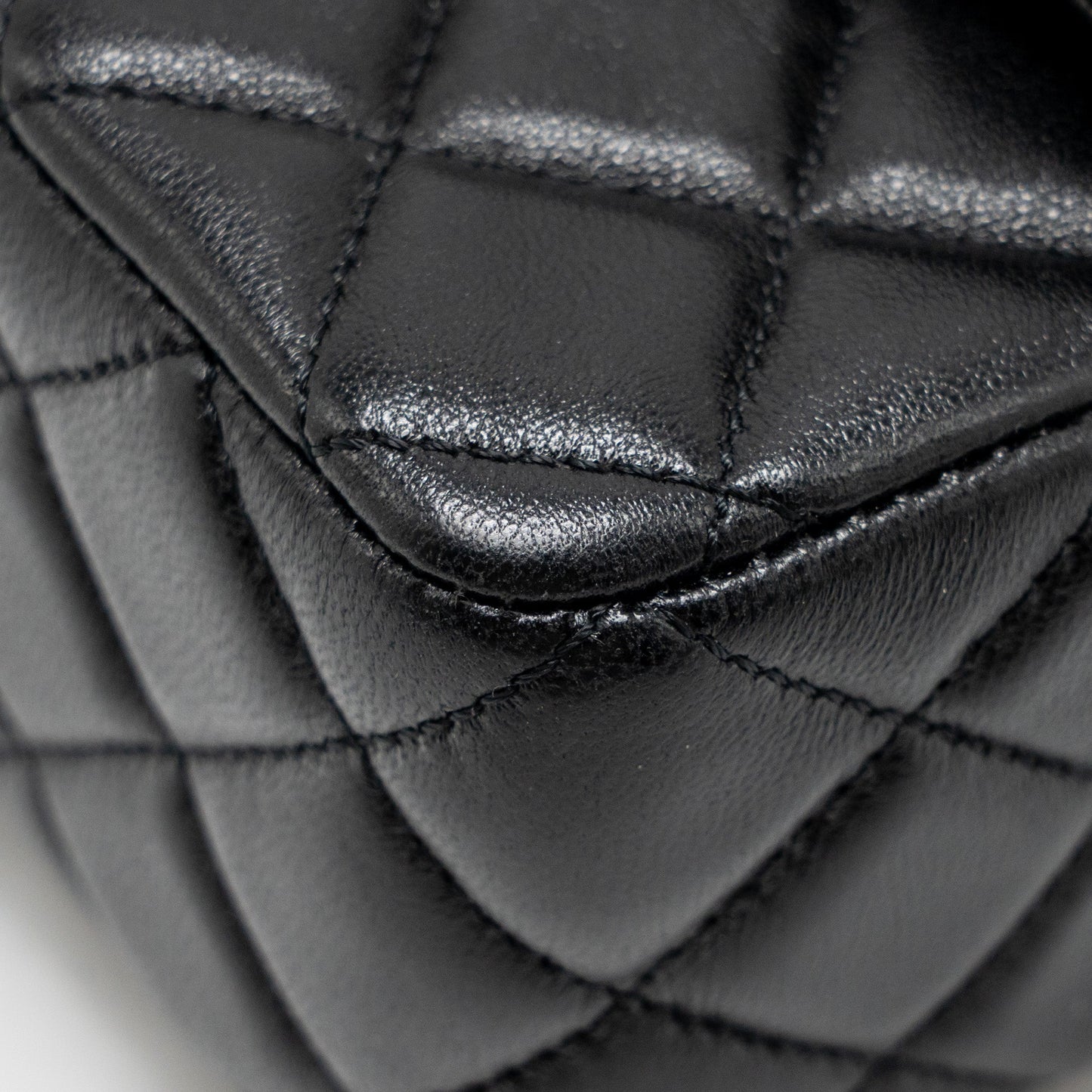 Chanel 24c Detail Top Handle Flap Bag Lambskin Black