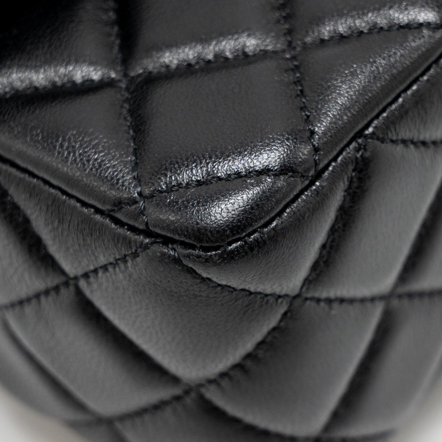 Chanel 24c Detail Top Handle Flap Bag Lambskin Black