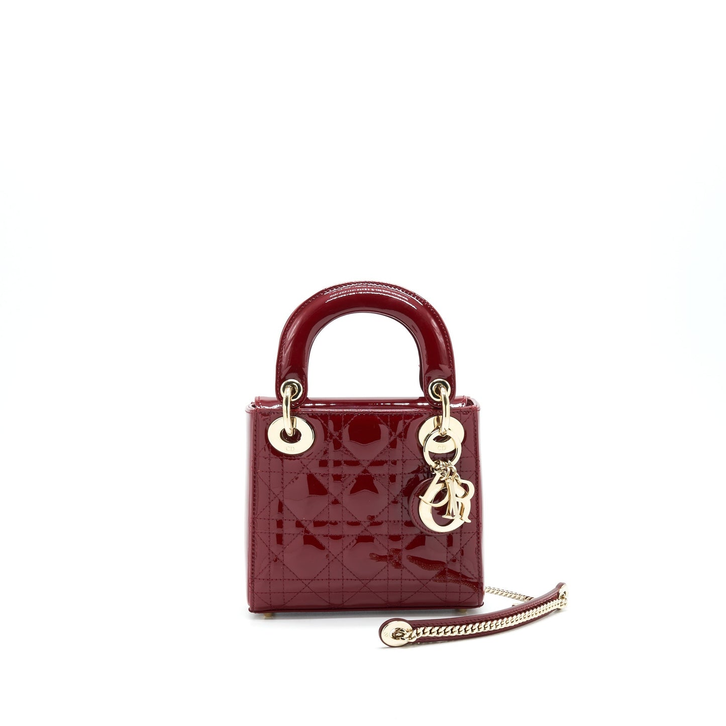 Dior Mini Lady Dior Patent leather Red with