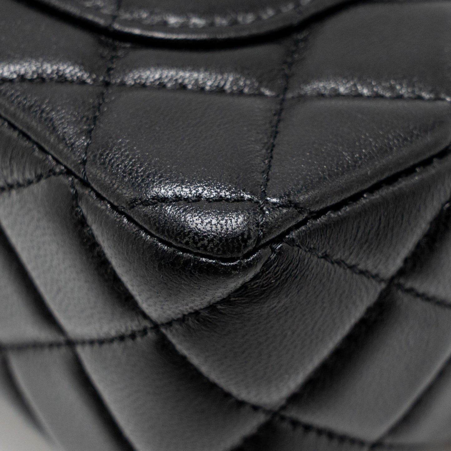 Chanel 24c Detail Top Handle Flap Bag Lambskin Black