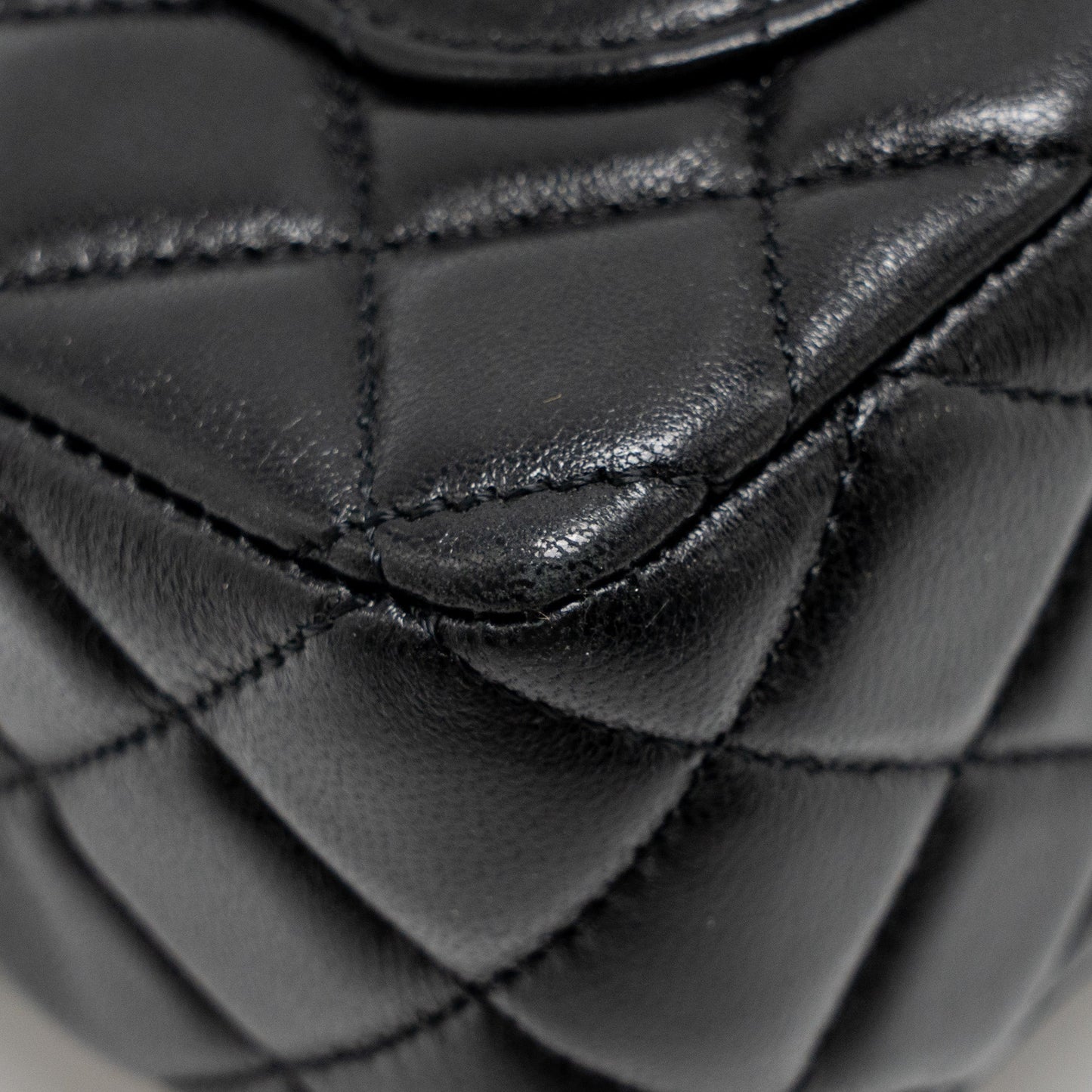 Chanel 24c Detail Top Handle Flap Bag Lambskin Black