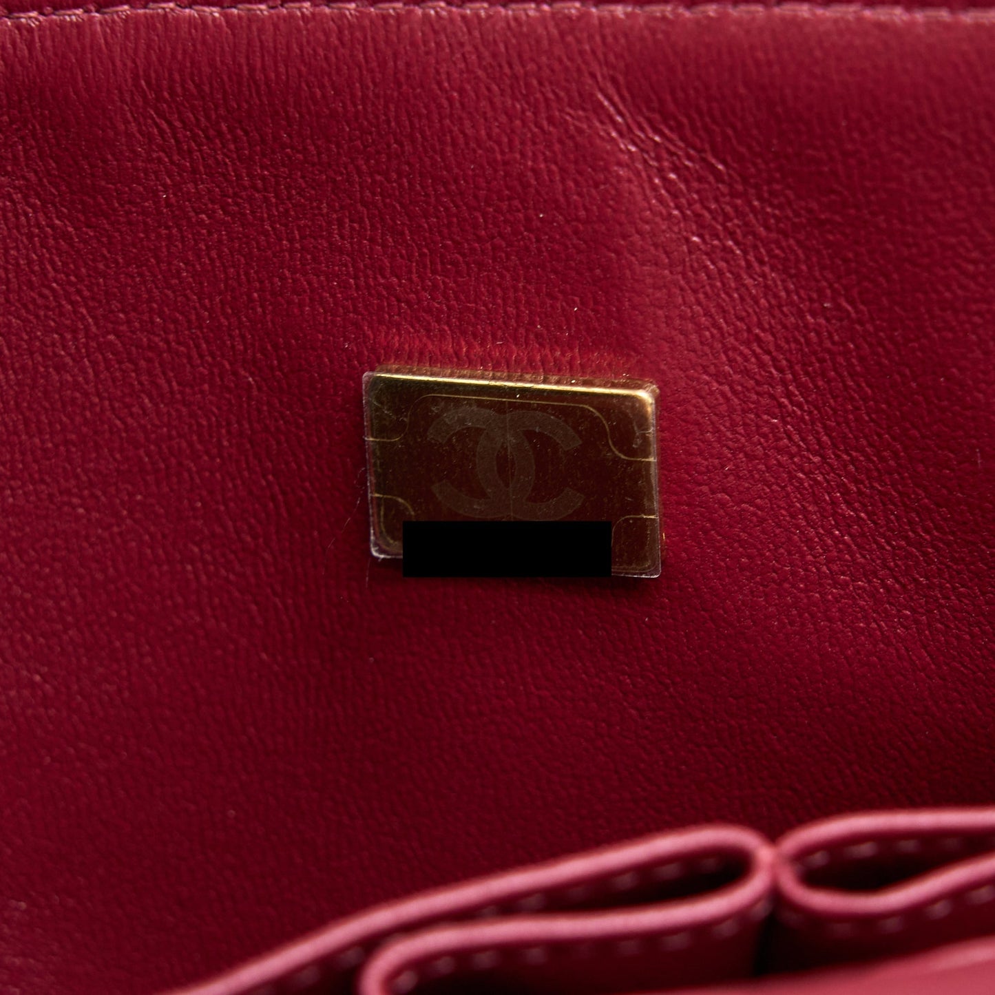 Chanel Medium Classic Flap Bag Lambskin Dark Red L (Microchip)