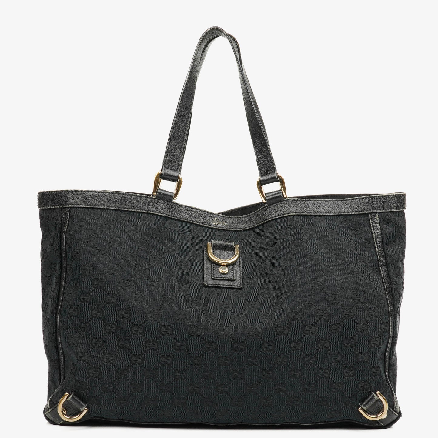 Gucc Monogram GG Canvas Black Abbey Tote Bag