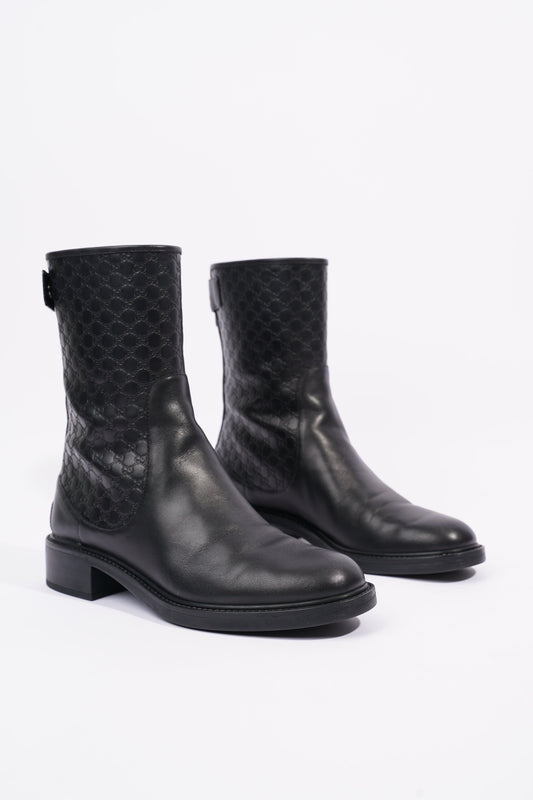 Gucci Womens Microguccissima Boot Black EU 38.5 / UK 5.5