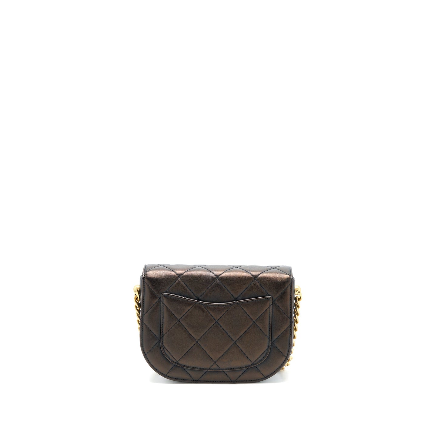 Chanel 21S Moon Messenger Bag Calfskin Black