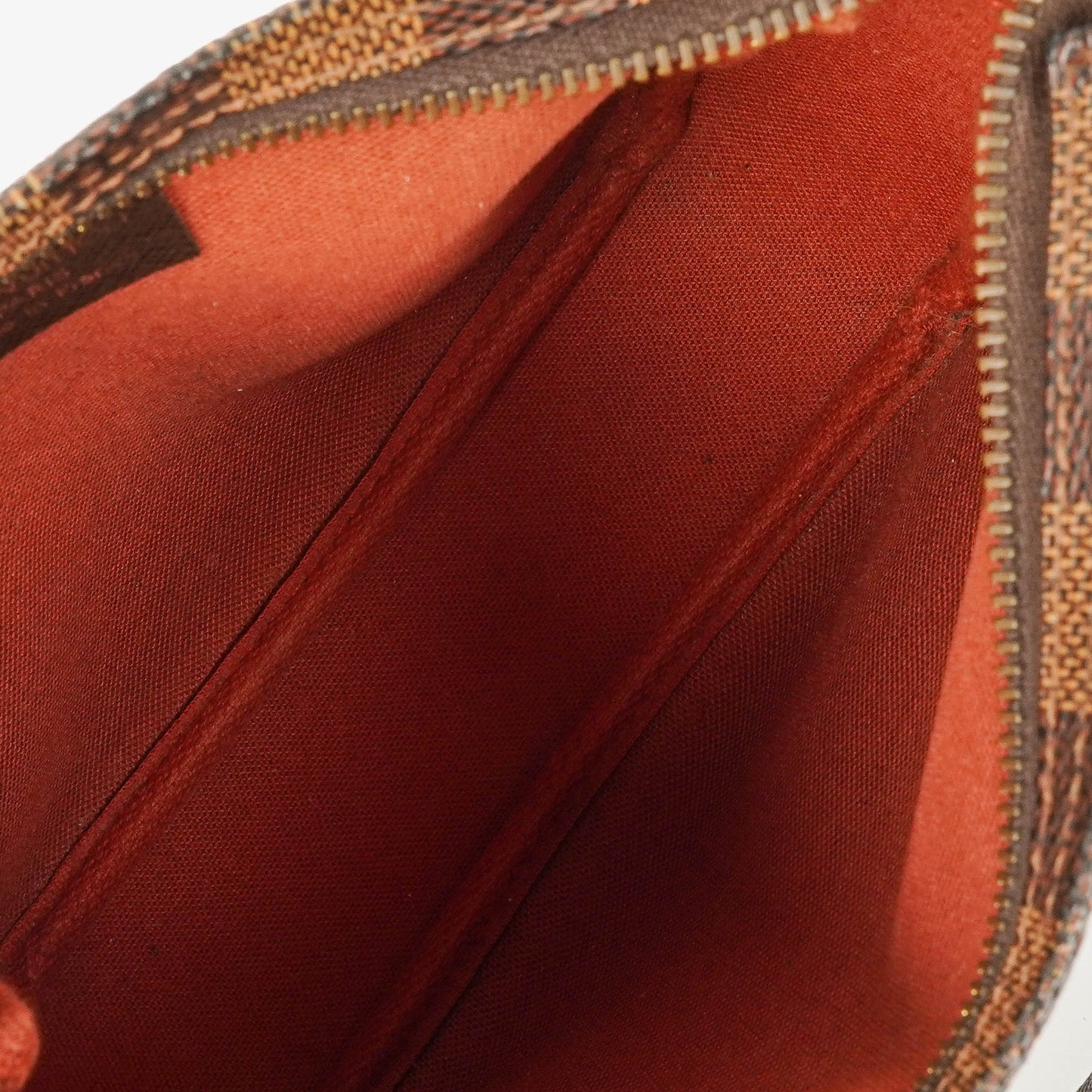 Louis Vuitton Trousse Pochette Damier Ebene Make Up Bag