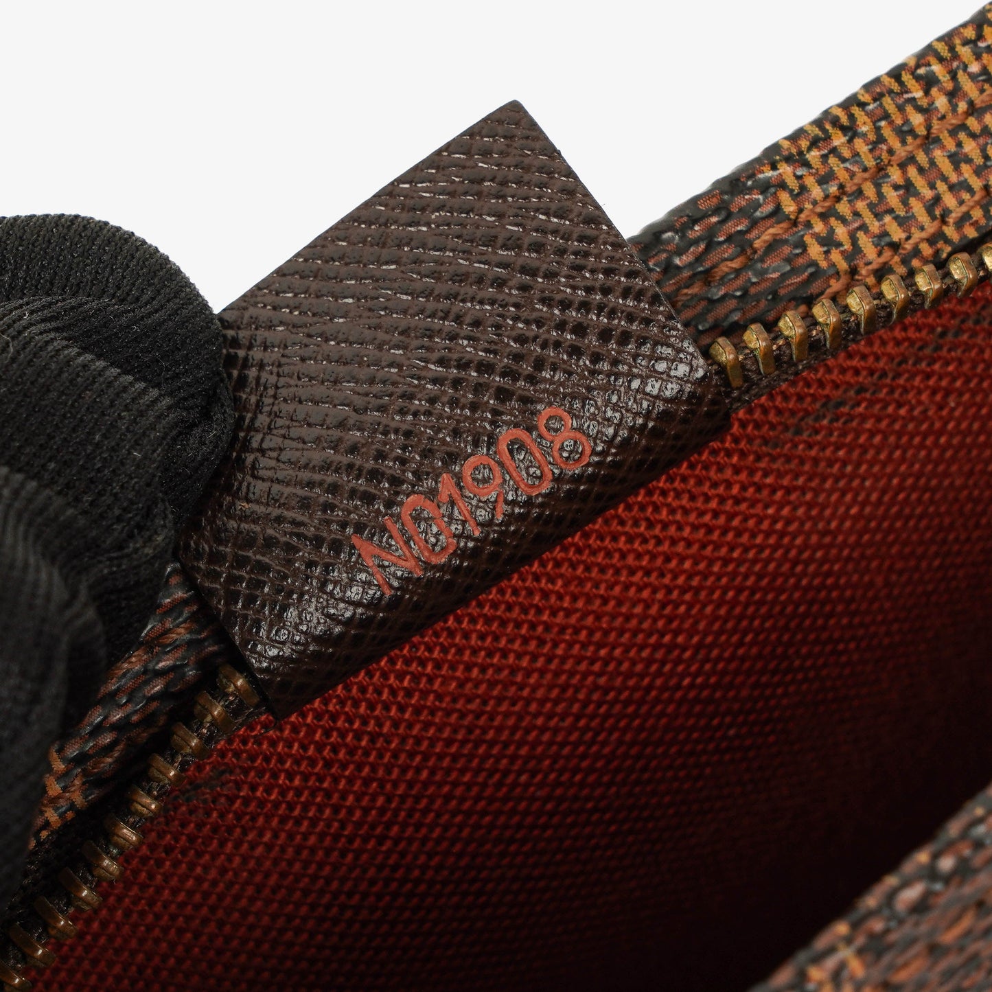 Louis Vuitton Trousse Pochette Damier Ebene Make Up Bag