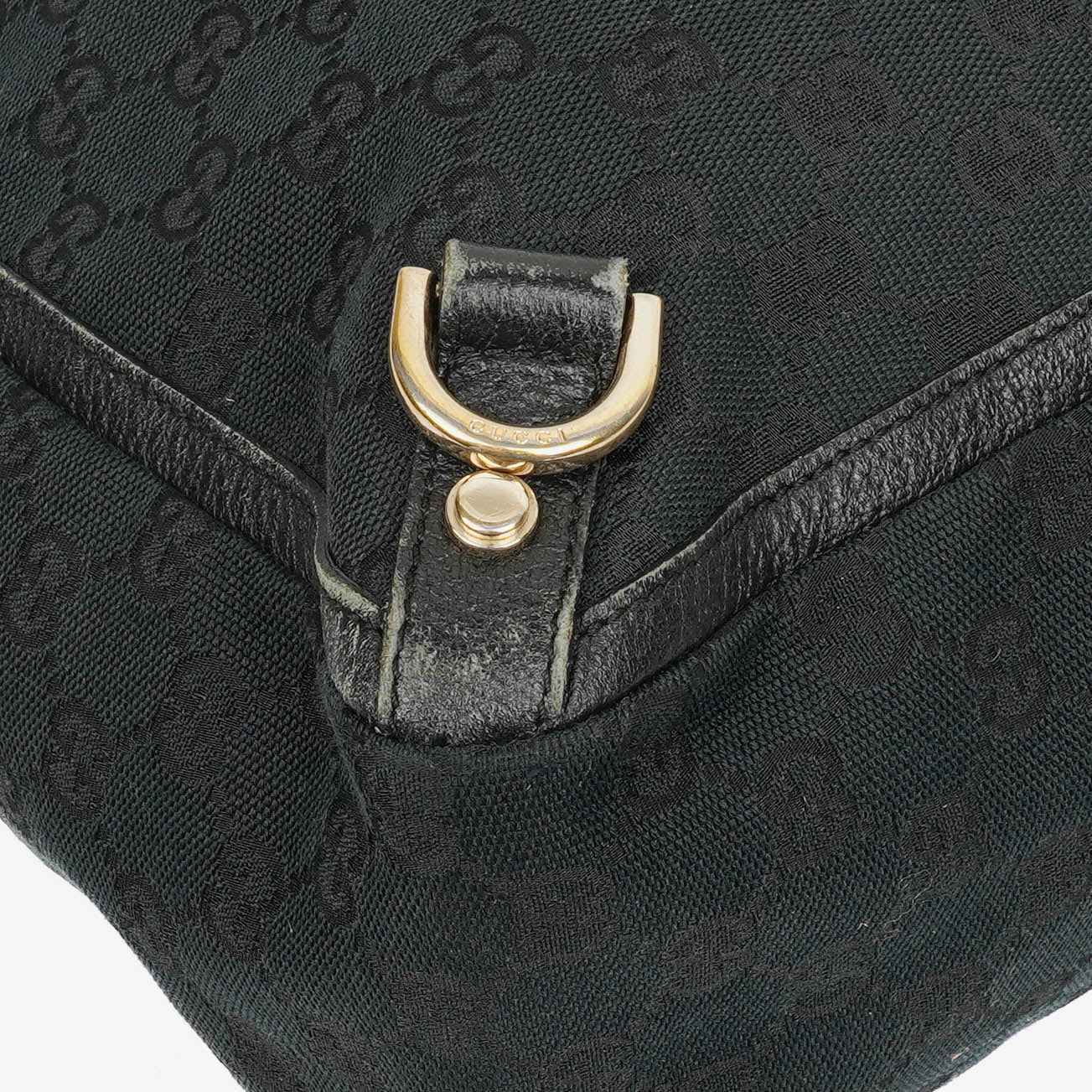 Gucc Monogram GG Canvas Black Abbey Tote Bag