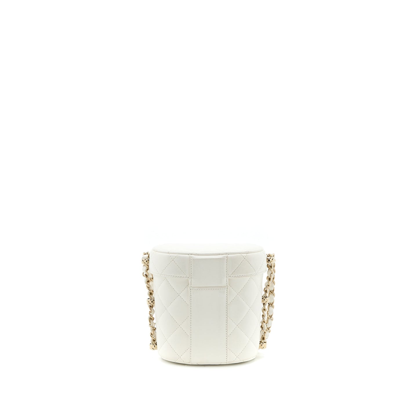 Chanel Small Vanity Case Lambskin White L (Microchip)