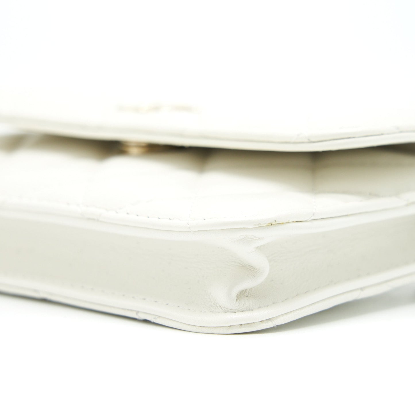 Chanel Grant Pearl Crush Mini Crossbody Bag Lambskin White L